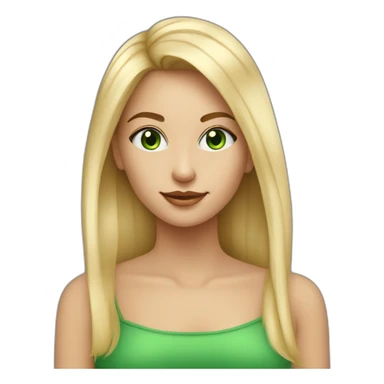 Femme blonde avec les yeux vert cheveux un peux long lisse sticker