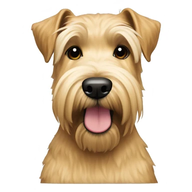 Wheaten terrier with standard breed cut sticker