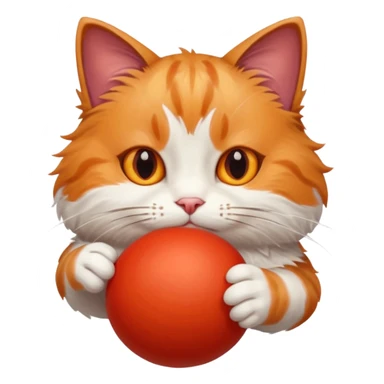 Cat Playing with ball sticker