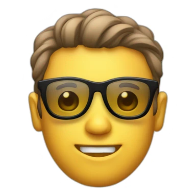 Cara hombre canoso con gafas de sol sticker