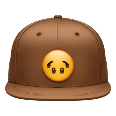 Brown fitted cap sticker