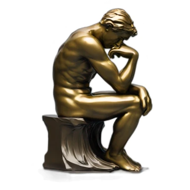 like rodin's thinker sticker