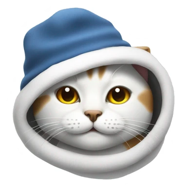 Cat with sleep hat sticker
