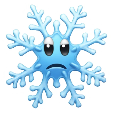 Melting snowflake sticker