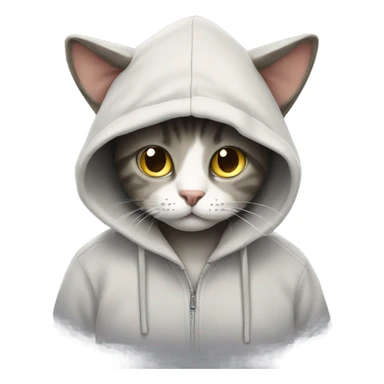 Cat wearing hoodie  sticker