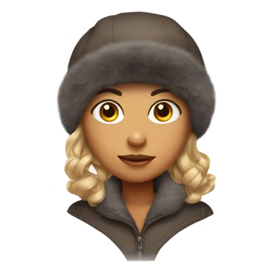 girl with ushanka sticker