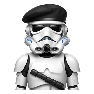 Stormtrooper wearing black barete sticker