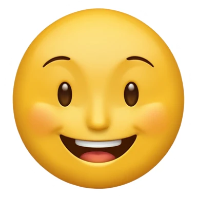 A normal yellow emoji squinting  sticker