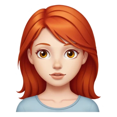 Red head girl sticker