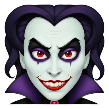Evil Disney villain face sticker