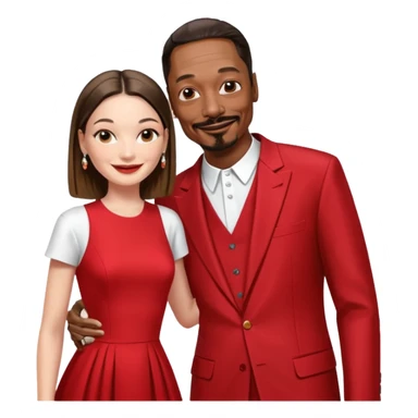  snoop dogg and elon musk in red dress sticker