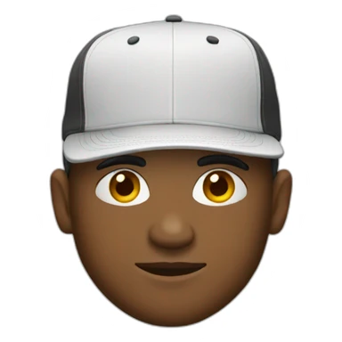 man with snapback hat sticker