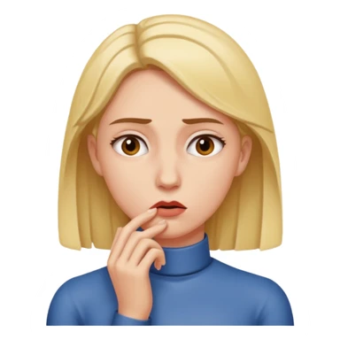 Woman thinking about choking a man sticker