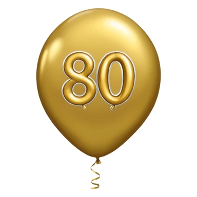 80th birthday balloon sticker