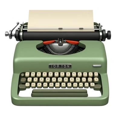 sage typewriter sticker