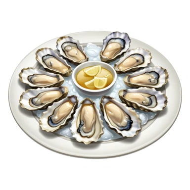 Plate of oysters  sticker