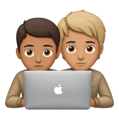 a man behind mackbook sticker