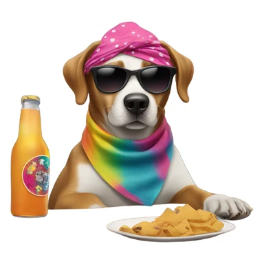 Dog in the club sticker