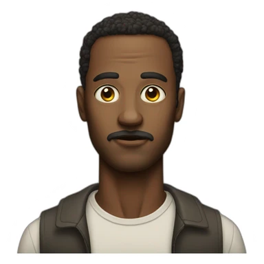 Portrait of a man with narrow eyes sticker