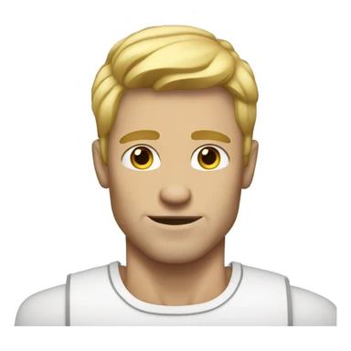 A blonde haired man with muscular shoulders  sticker