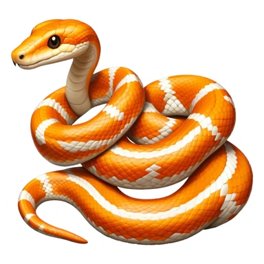 white and orange striped Boa Snake sticker