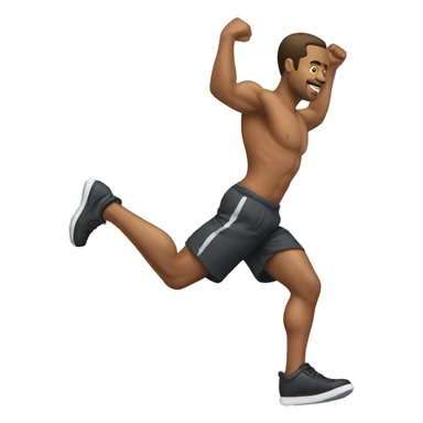 A guy doing tricep kickback sticker