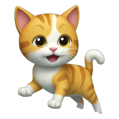cute surfing cat sticker