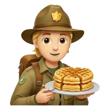 hiking ranger waffles sticker