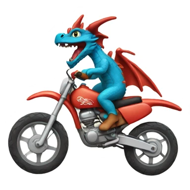 Dragon riding dirt bike sticker