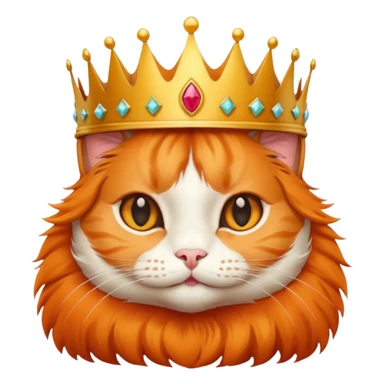 cat with crown  sticker