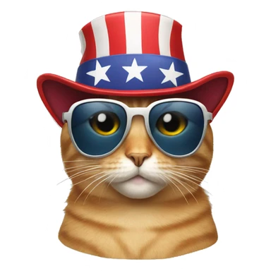 Cat with sunglasses and trump hat sticker