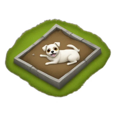 died dog grave sticker