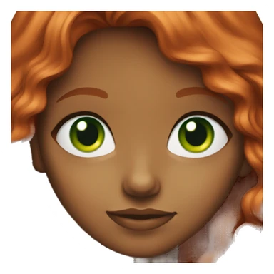 red-haired girl with green eyes sticker