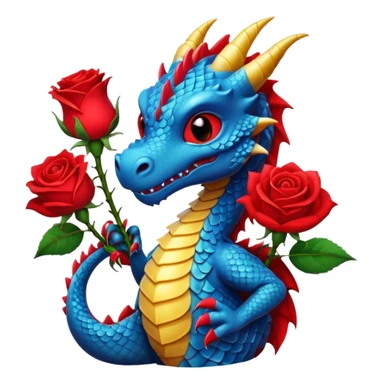 Dragon with a Rose sticker