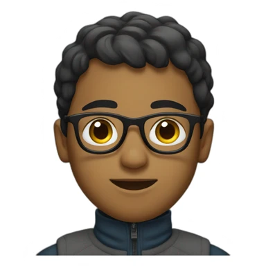 muslim boy with glasses sticker