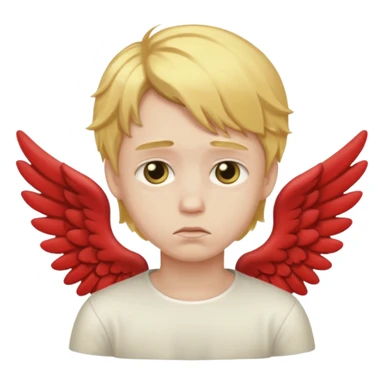 boy angel , sad sticker