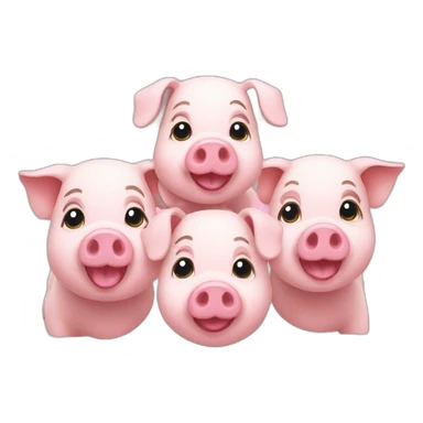 three-piglets sticker