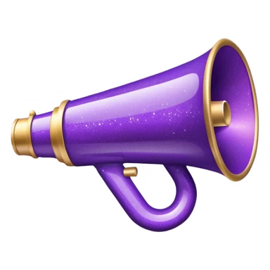 glitter purple and megaphone sticker