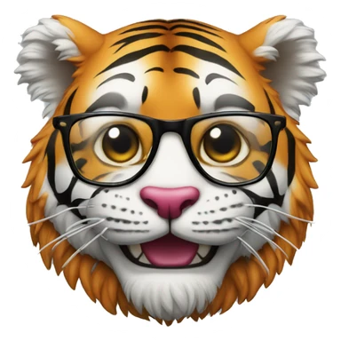 tiger clown in glasses with laptop sticker