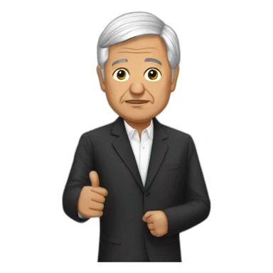 Lopez Obrador With they gave in the hand sticker