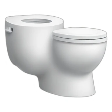 Toilet with toilet paper on top of the bowl sticker