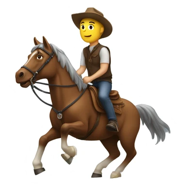 Guy riding a horse sticker