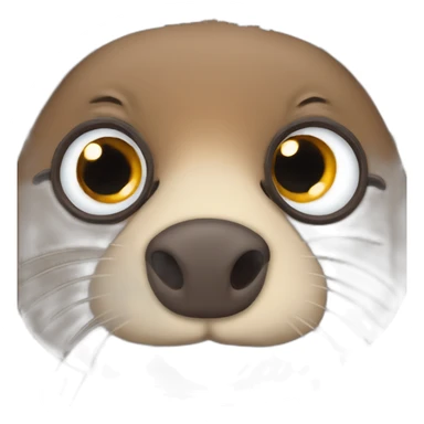 Mole with tiny beady Capybara eyes sticker