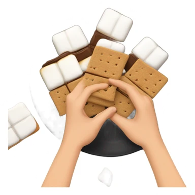 Eating smores sticker