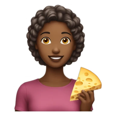 girl love cheese sticker