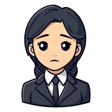 sad business woman sticker