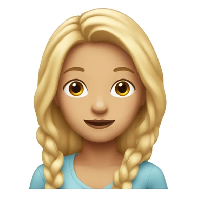 stella with long blonde hair sticker