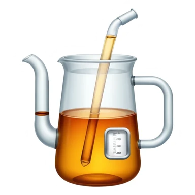 tea in a laboratory measuring cup sticker