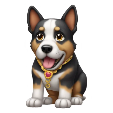 Perro con pechera sticker