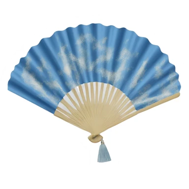 Hand fan pay pay blue  sticker